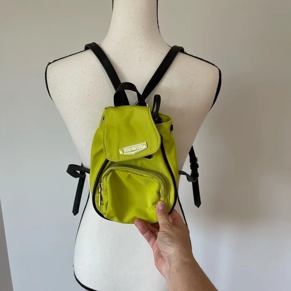 Steve Madden mini backpack with additional zippered coin ear buds pouch